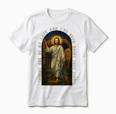 Jesus Kommt Aus Meiner Höhle Und Mir Geht Es Gut Unisex T-Shirt - White