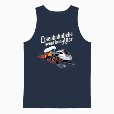 Model Railway Saying "eisenbahn Liebe Damplok Modellbau T-Shirt, Black Unisex Tank Top - Navy