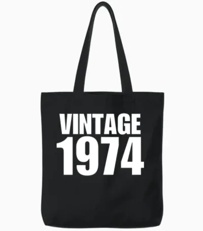Vintage 1974 Tote Bags - Black