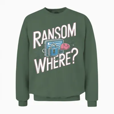 Cyber Security Tech Support Fun Hacker Ransomware Pun Unisex Sweatshirt - Military Green
