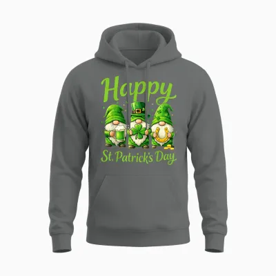 Gnomes Happy Saint Patrick Day Celebration St Patrick Day Unisex Hoodie - Graphite Heather