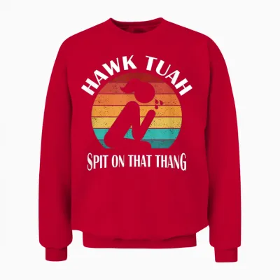 Hawk Tuah Unisex Sweatshirt - Red