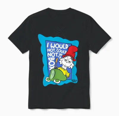 Dr. Seuss Babies Green Eggs & Ham Officially Licensed Unisex T-Shirt - Black