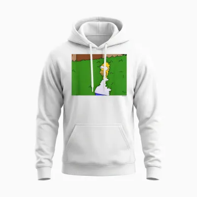 The Simpsons Homer Hedge Meme T-Shirt Small Unisex Hoodie - White