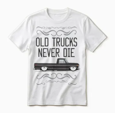 Keep on Truckin Raven Black Unisex T-Shirt - White