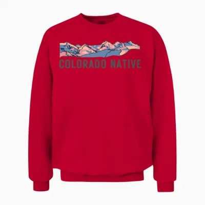 Colorado Native - Full Color Unisex Sweatshirt - Red