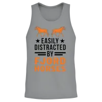 Easily Distracted by Fjord Horses Horse Unisex Tank Top - Sport Grey – 2