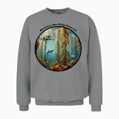 Underwater Kelp Forest with Fish and Lobster Urm Unisex Sweatshirt - Sport Grey