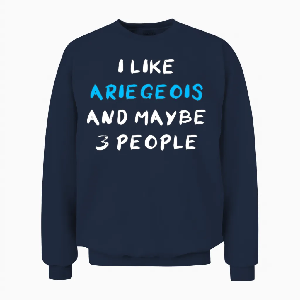 Ariegeois Funny Unisex Sweatshirt in Navy