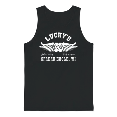 Luckys Feelin Lucky Well You Are Spread Eagle Unisex Tank Top - Black