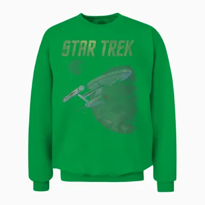 Star Trek: the Original Series Vintage Enterprise Unisex Sweatshirt - Irish Green