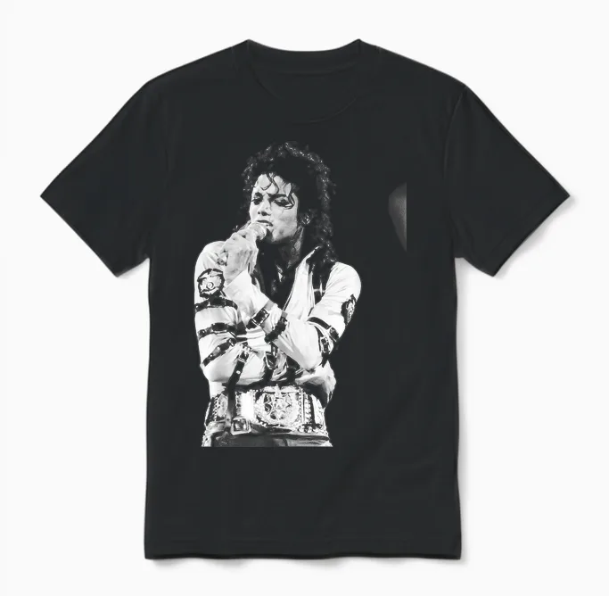 Tournée Mondiale Live Bad De Michael Jackson à Aintree 1988 Unisex T-Shirt in Black