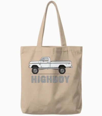 Highboy Pure White Tote Bags - Natural