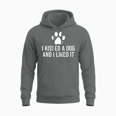 I Kissed a Dog and I Liked It Unisex Hoodie - Graphite Heather