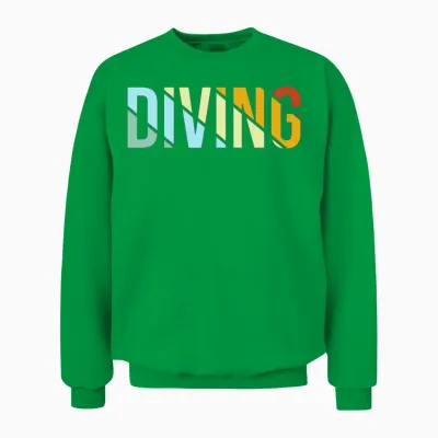 Diving Retro Unisex Sweatshirt - Irish Green