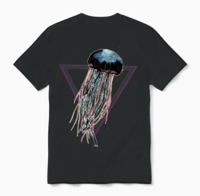 Jellyfish Medusa Sea Jellie Animal Trend Fish Gift Unisex T-Shirt - Black