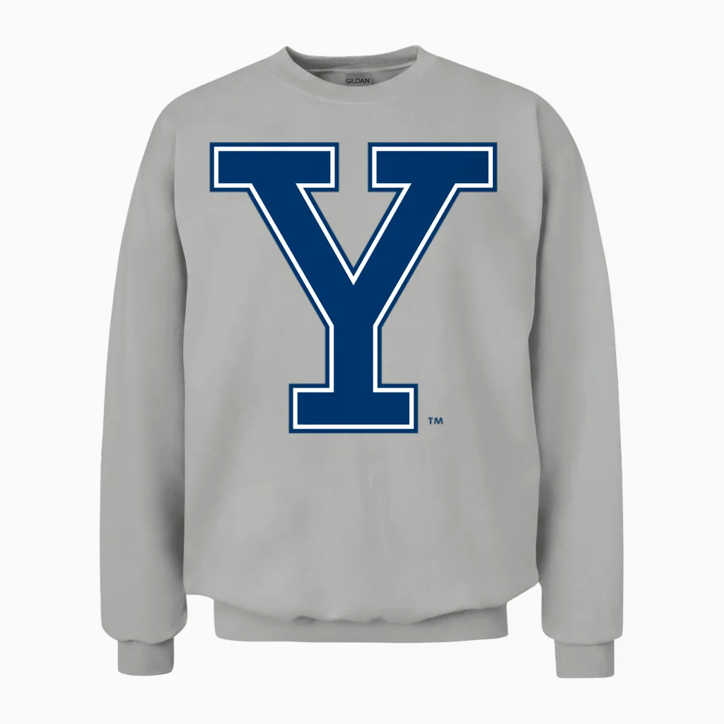 Yale Bulldogs | Produit Officiel De L'université Ncaa | Yale005 Manche Longue Unisex Sweatshirt in Ash