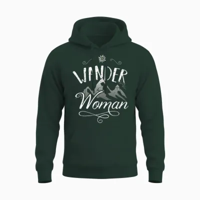 Hiking Woman Unisex Hoodie - Forest
