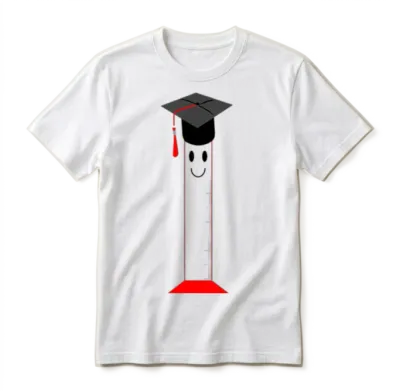 Graduated Cylinder - Funny Unisex T-Shirt - White