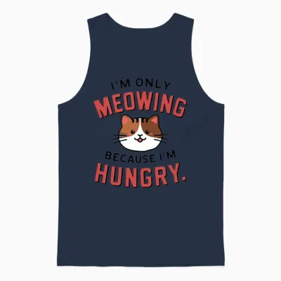 Funny T-Shirts Unisex Tank Top - Navy