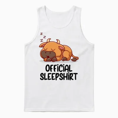 Funny Animal Shirt Funny Picture Unisex Tank Top - White