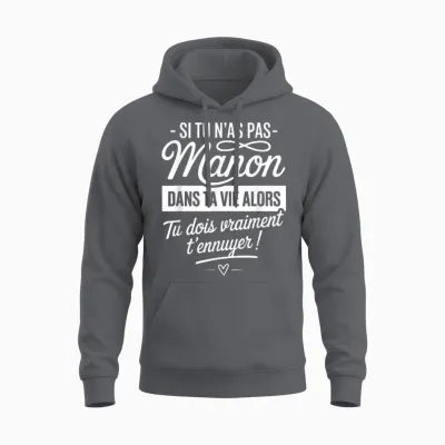 Si Tu N'a Pas Manon Dans Ta Vie Gift Funny Humor Unisex Hoodie - Charcoal