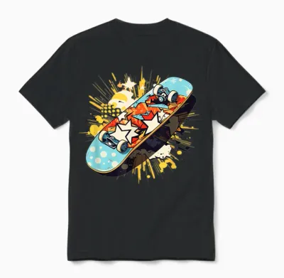 Skateboard Graffiti Skateboardfahren Unisex T-Shirt - Black