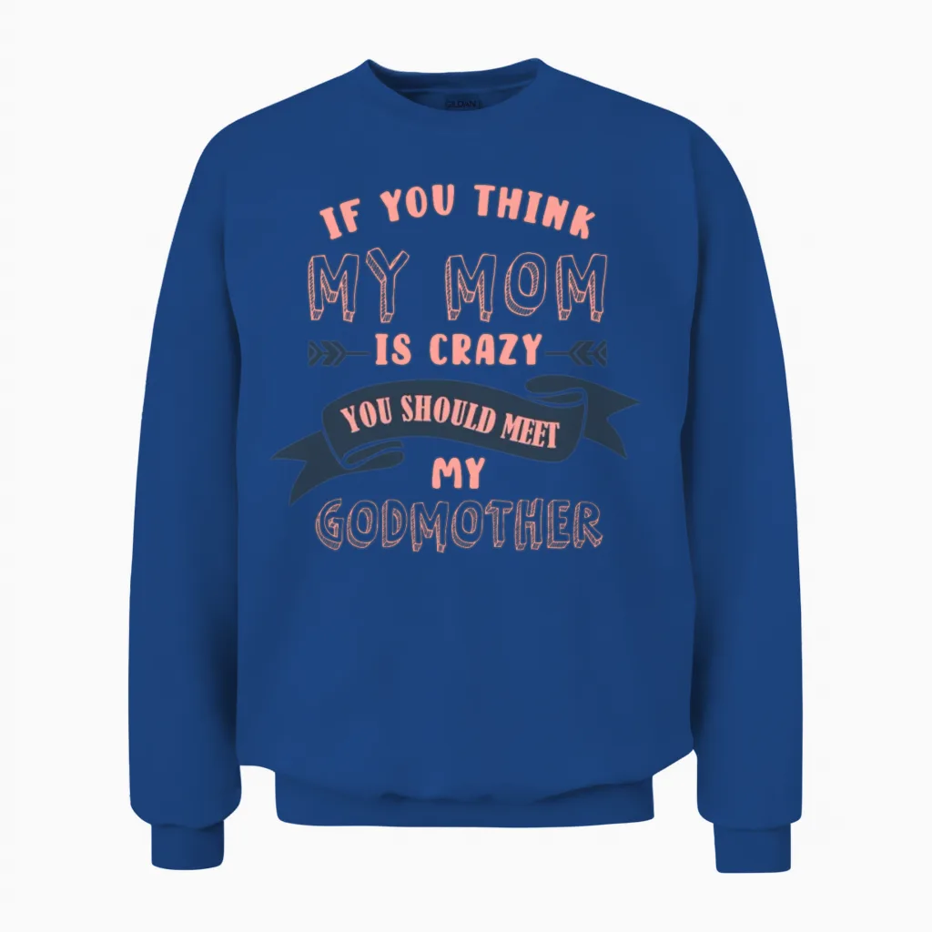 Godmother, Godmother Reveal, Gender Reveal Party Unisex Sweatshirt in Royal