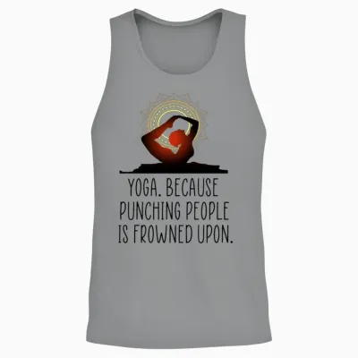 Yoga Funny Quote Unisex Tank Top - Sport Grey