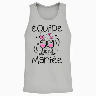 Team Bride Evjf Bride Team T-Shirt, White, S Unisex Tank Top - Ash