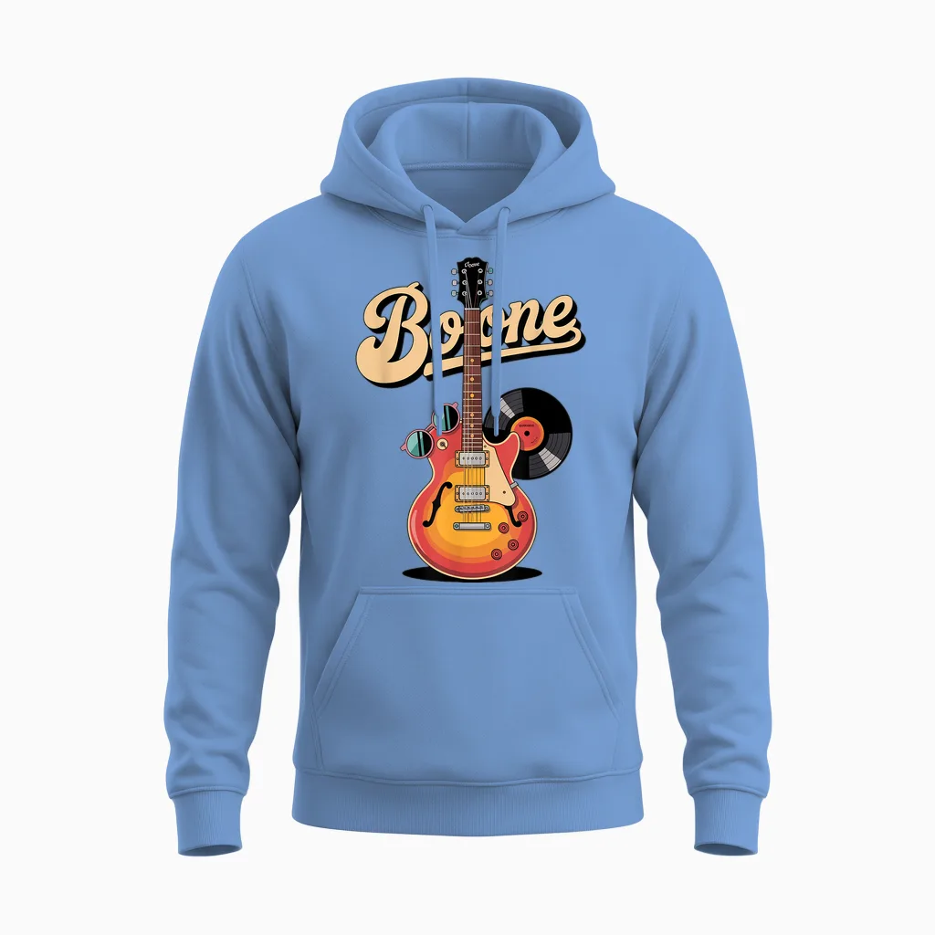 Boone Personalized Name Vintage Retro Girls Woman Man Unisex Hoodie in Carolina Blue