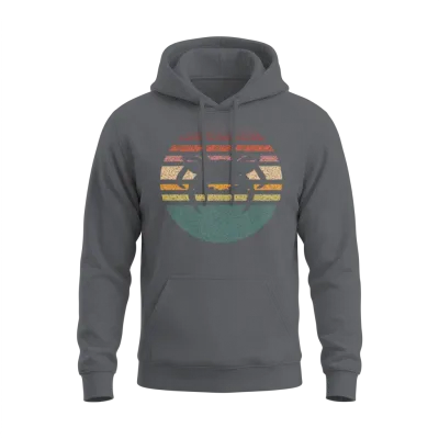 Crabbing Crab Retro Unisex Hoodie - Charcoal