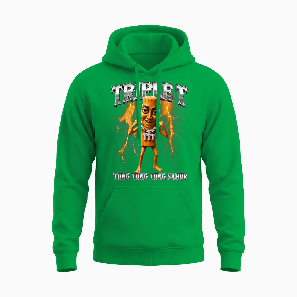 Triple T Unisex Hoodie in Irish Green