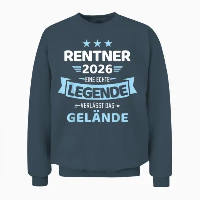 Rentner 2026 a Real Legend Leaves the Terrain Unisex Sweatshirt - Dark Heather