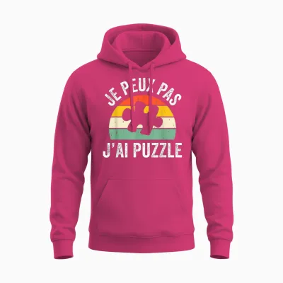 Je Peux Pas J'ai Puzzle Pièce Puzzles De Loisir Unisex Hoodie - Heliconia