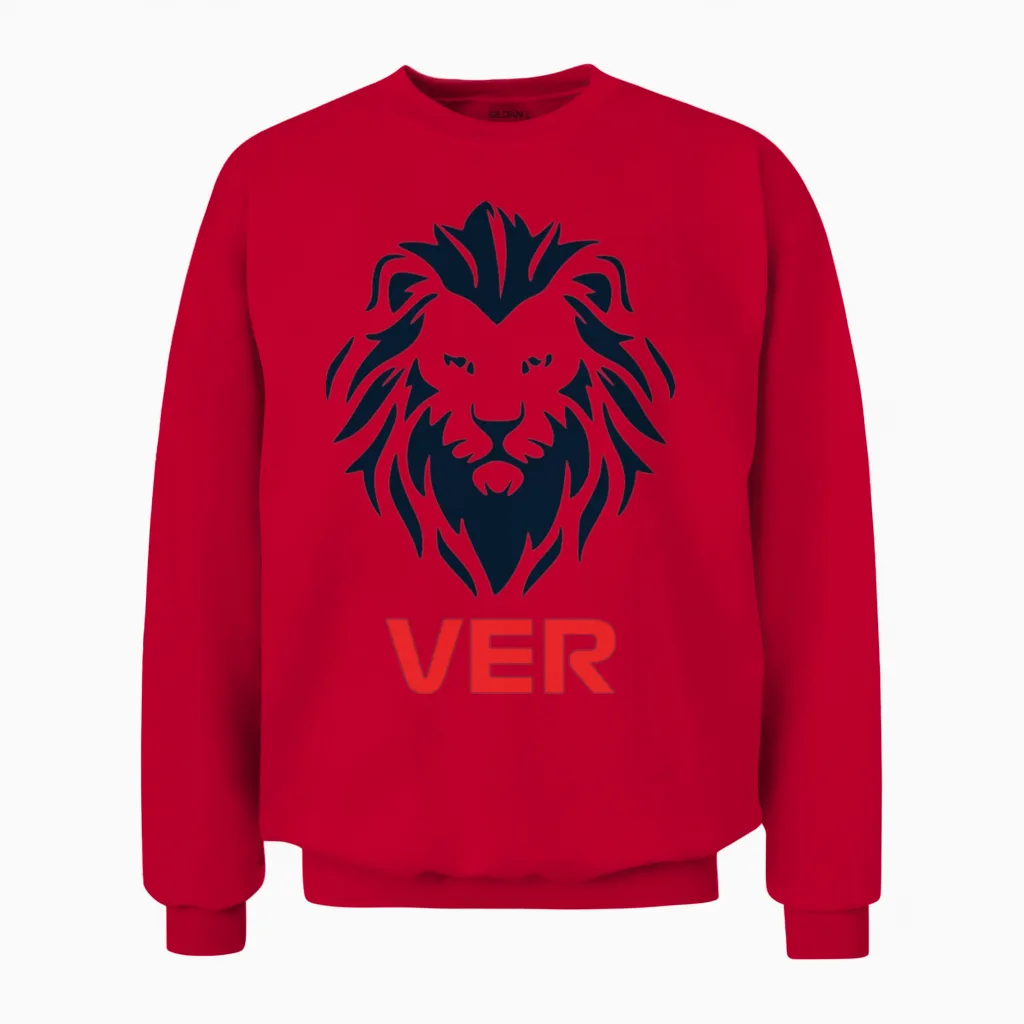 Max Ver Lion - Wildlife Unisex Sweatshirt - Red