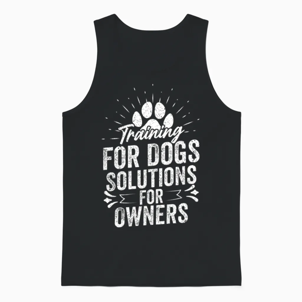 Training for Dogs Solutions for Owners Dog Trainer Unisex Tank Top in Black
