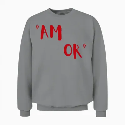 Amor Love Design Retro Unisex Sweatshirt - Sport Grey