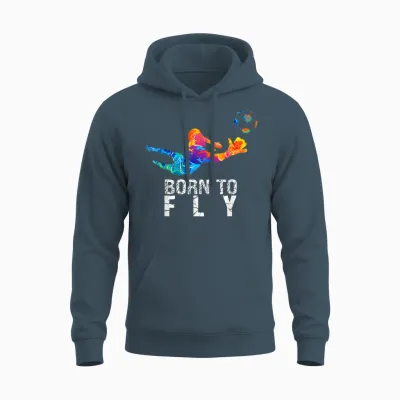 Born to Fly Torwart Fußball Lustige Torhüter Unisex Hoodie - Dark Heather