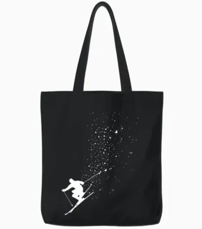 Ski Freestyle Skiing Freeski Winter Sports Skiers Tote Bags - Black