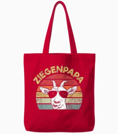 Ziegenpapa Landwirt Bauer Ziege Bauernhof Spruch Tote Bags - Red