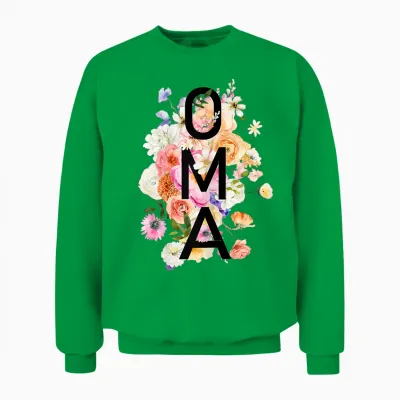 Oma Wildblumen Oma Frauen Muttertag Weihnachten Unisex Sweatshirt - Irish Green