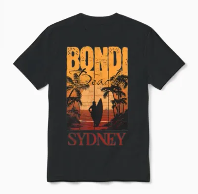 Bondi Beach Unisex T-Shirt - Black
