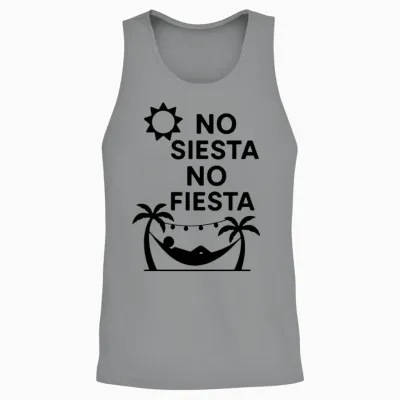 No Siesta No Fiesta – Funny Spanish Party Unisex Tank Top - Sport Grey