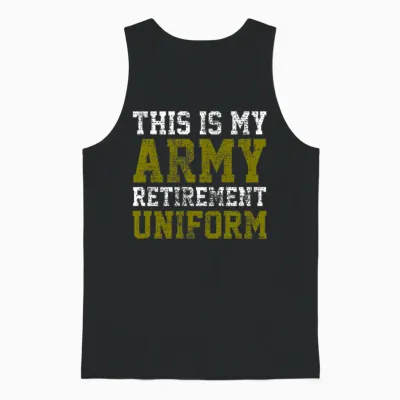 Army Veterans Retirement Uniform Unisex Tank Top - Black