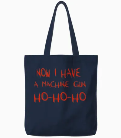 Die Hard Machine Gun Tote Bags - Navy