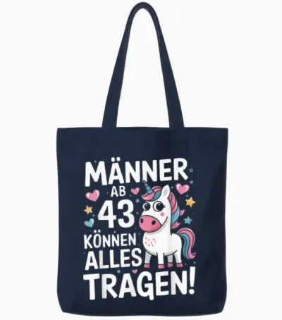43. Geburtstag Mann Männer Ab 43 Jahre Deko Lustig Geschenk Tote Bags - Navy