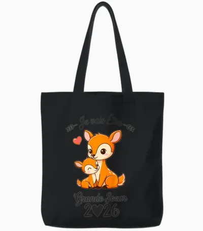 Child Future Big Sister 2026 I Will Be Big Sister 2026 Tote Bags - Black