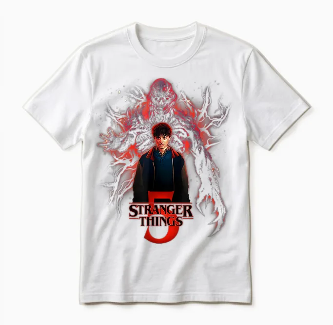 Stranger Things Will Versus Vecna Officially Licensed Unisex T-Shirt in White