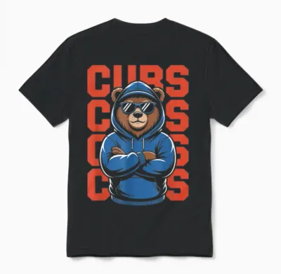 Vintage Cubs Gift for Men Women Boys Girls Unisex T-Shirt - Black